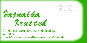 hajnalka kruttek business card